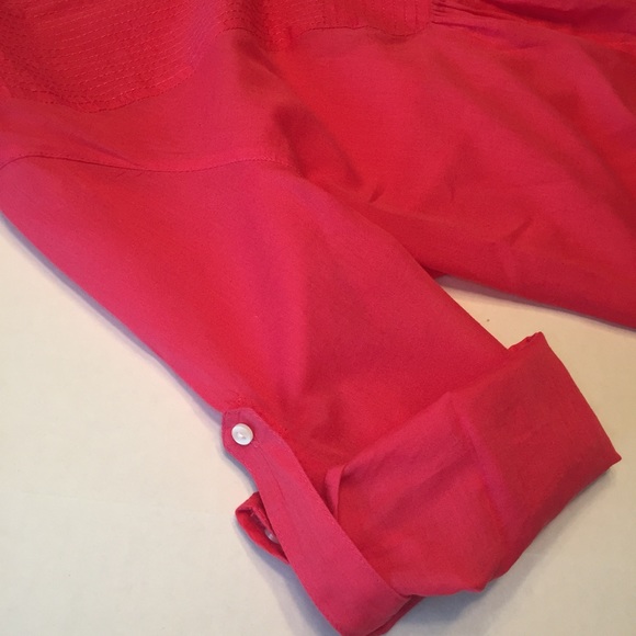Gap Factory Coral Blouse Top Size M - Picture 3 of 8